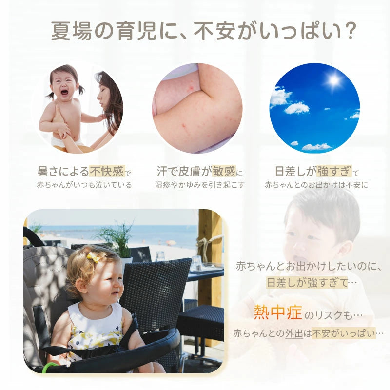 SKYベビークール™ |赤ちゃんの熱中症対策|静音ファン内蔵・USB接続