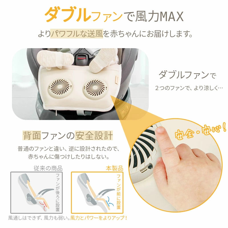 SKYベビークール™ |赤ちゃんの熱中症対策|静音ファン内蔵・USB接続
